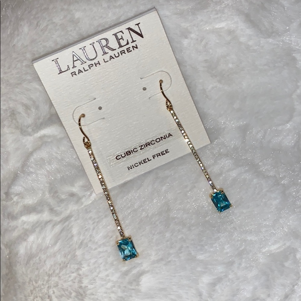Ralph Lauren good and teal earrings